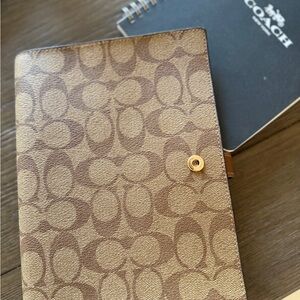 Coach Tan and Brown Signature Organizer